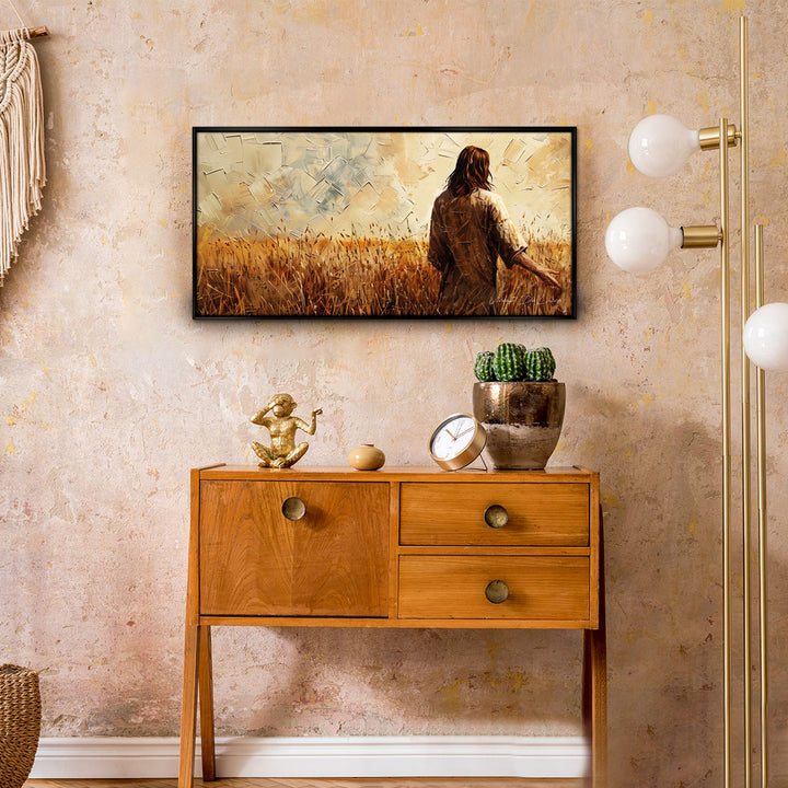 Jesus in the Wheat Field Painting