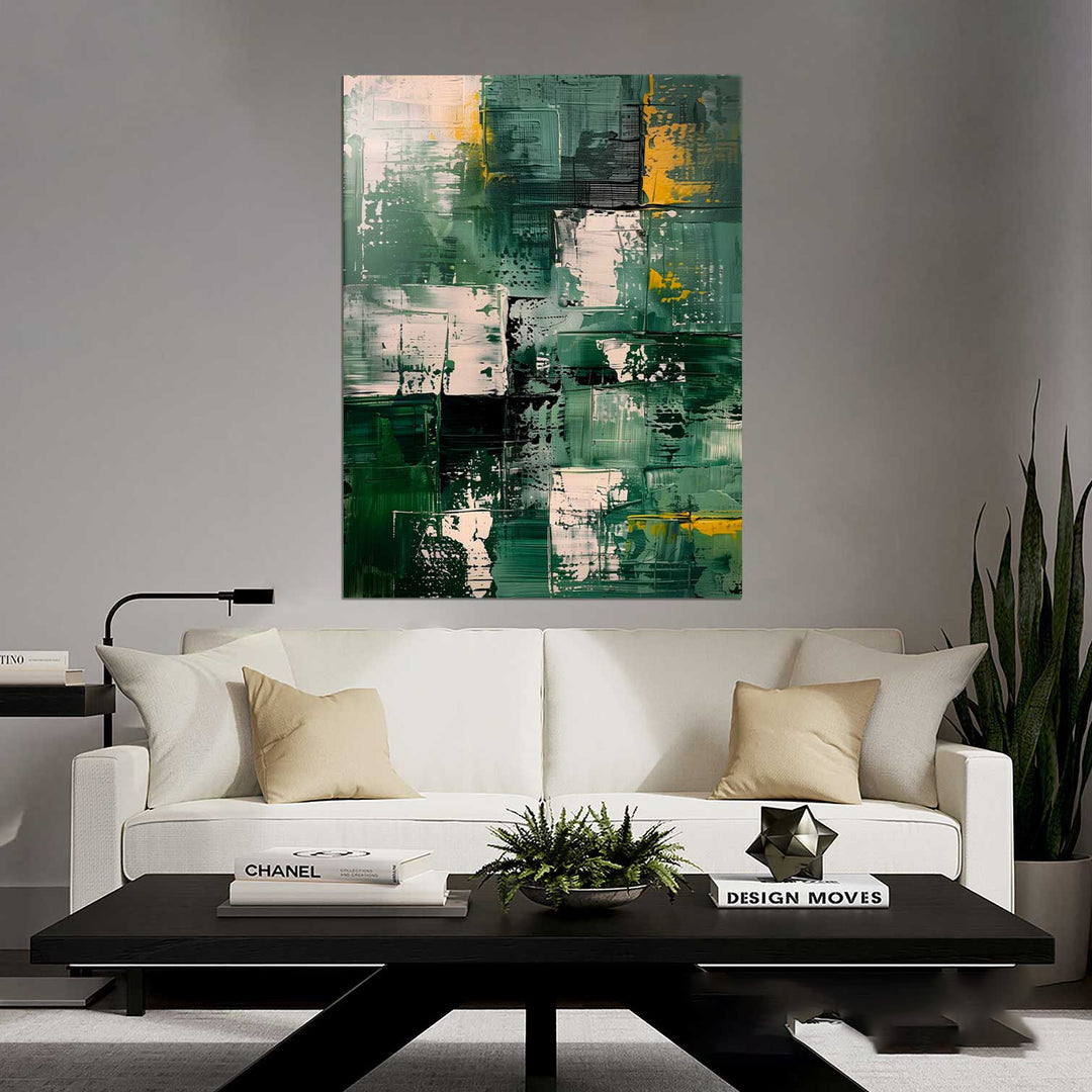 Abstract Painting Emerald Hue
