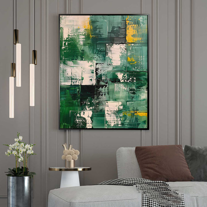Abstract Painting Emerald Hue