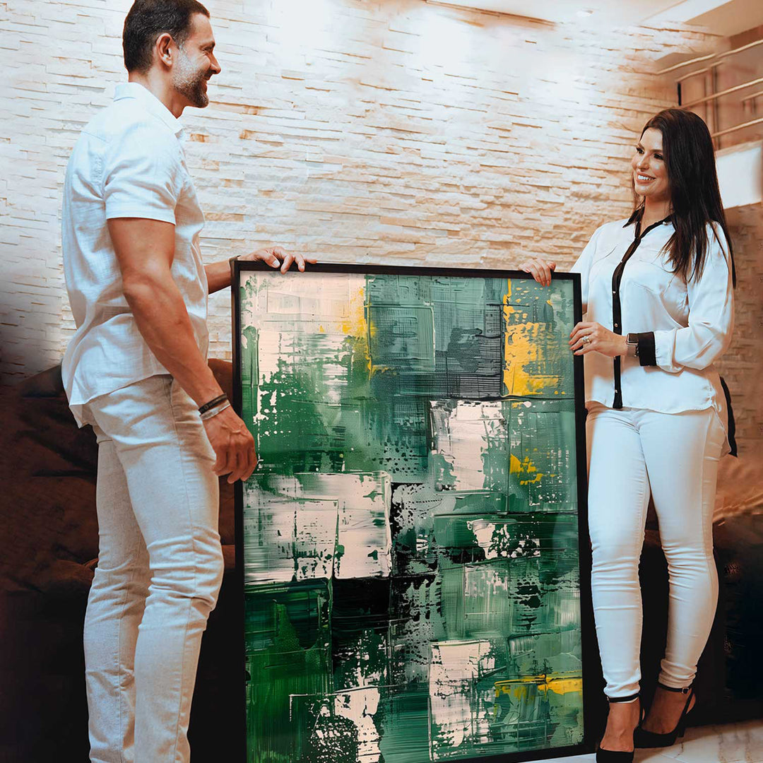 Abstract Painting Emerald Hue