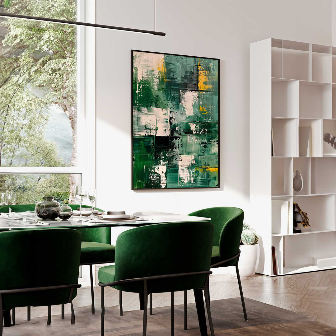 Abstract Painting Emerald Hue