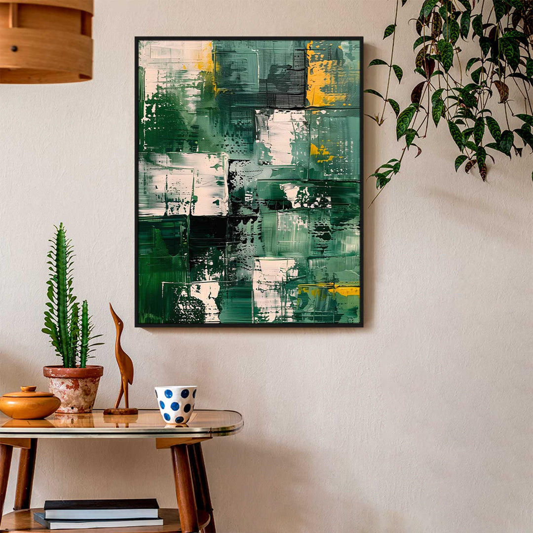 Abstract Painting Emerald Hue