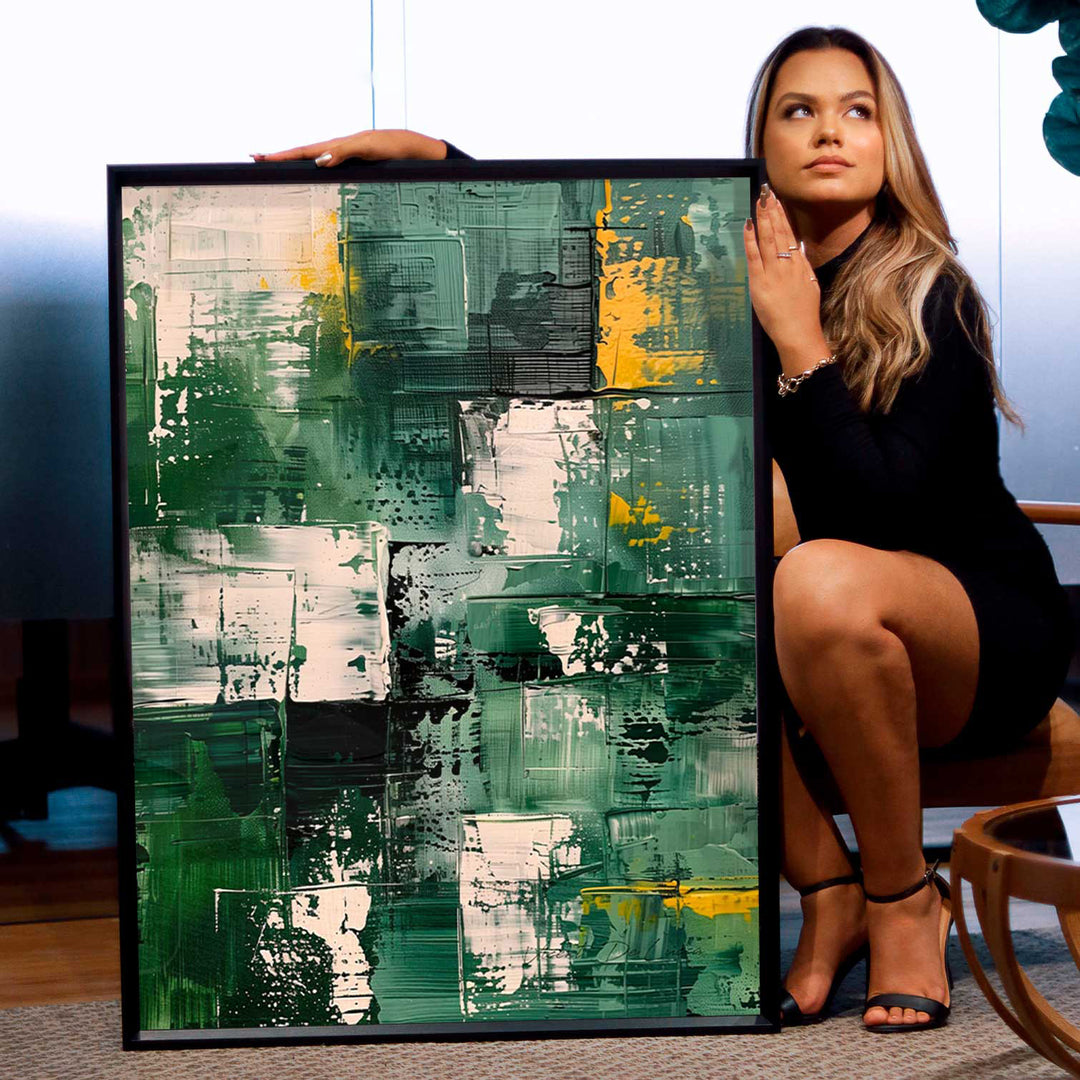 Abstract Painting Emerald Hue