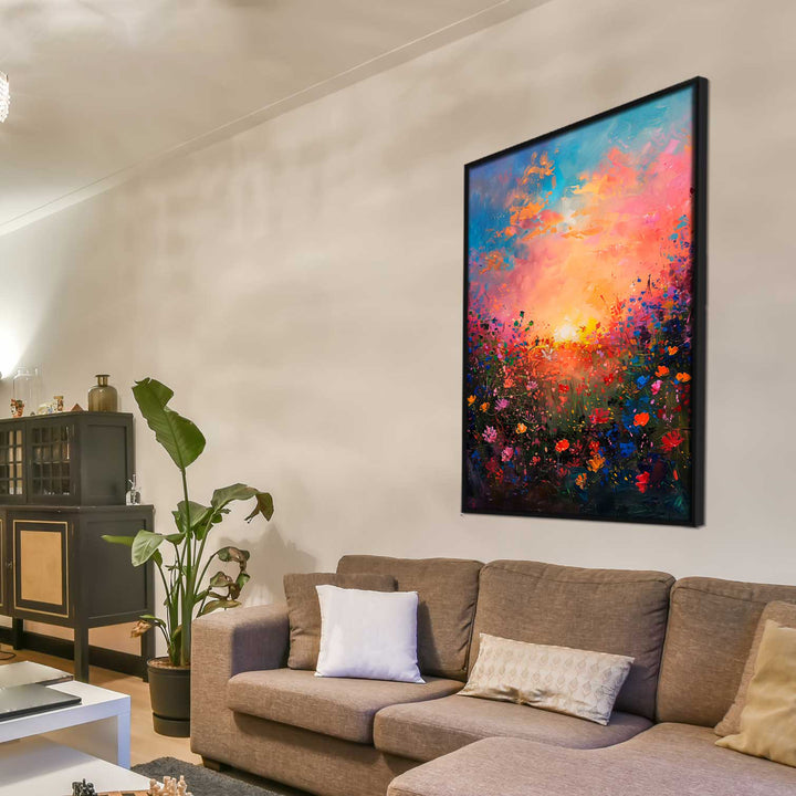 Abstract Feilds Floral Canvas Print