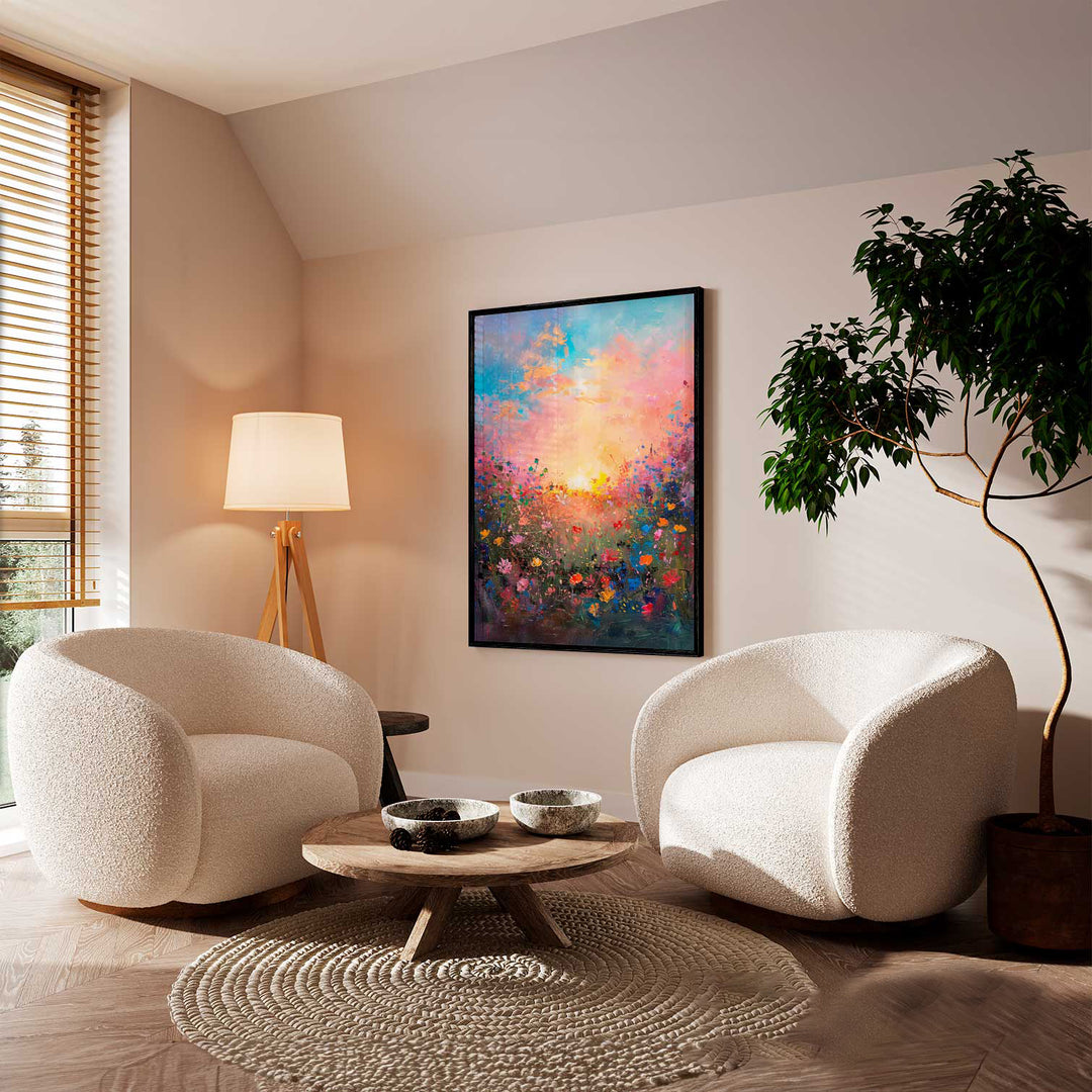 Abstract Feilds Floral Canvas Print