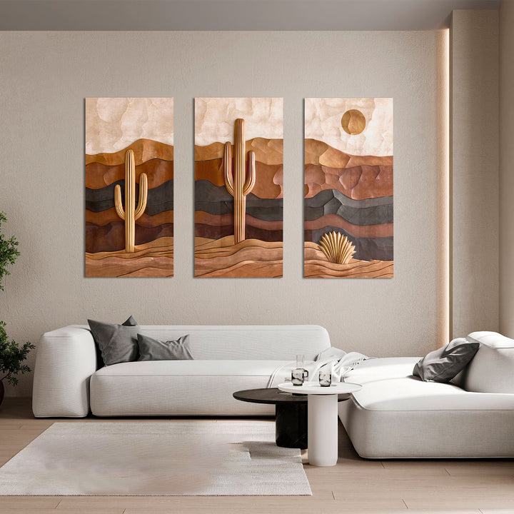 Boho Desert Mountain Modern Canvas Print