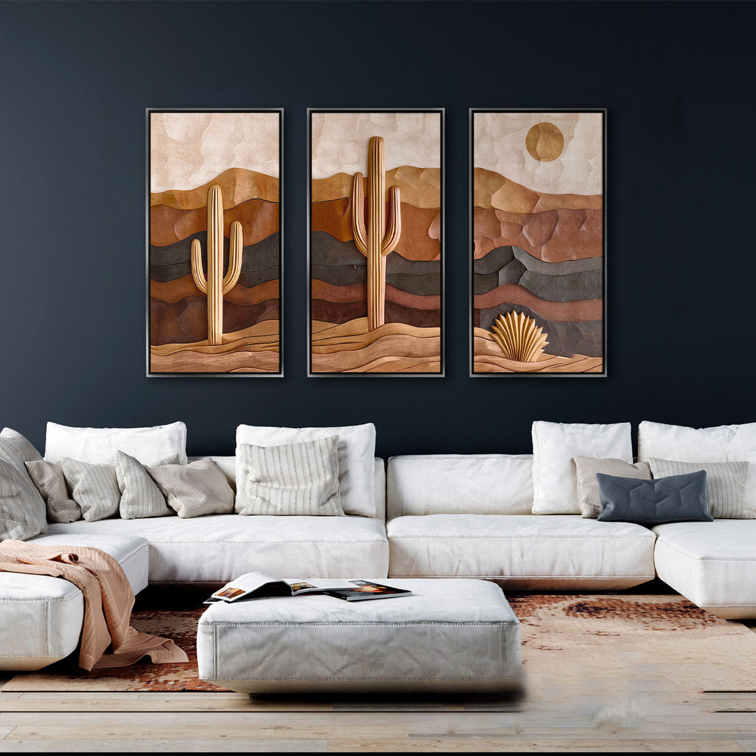 Boho Desert Mountain Modern Canvas Print
