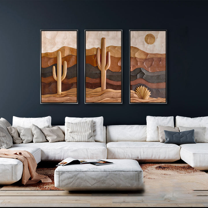 Boho Desert Mountain Modern Canvas Print
