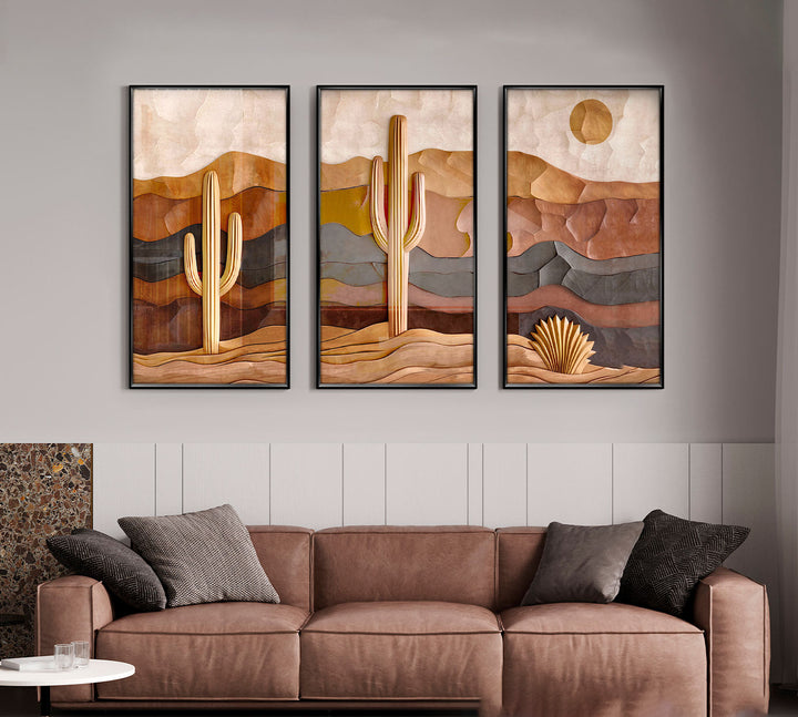 Boho Desert Mountain Modern Canvas Print
