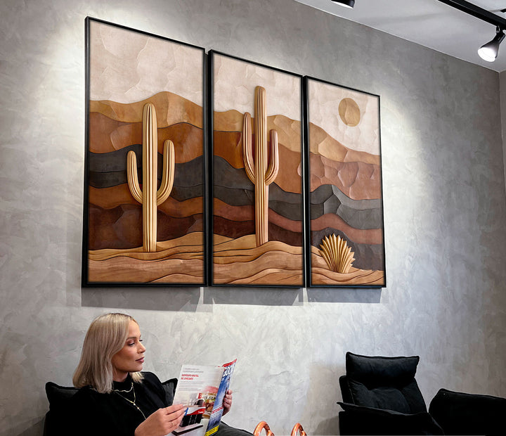 Boho Desert Mountain Modern Canvas Print