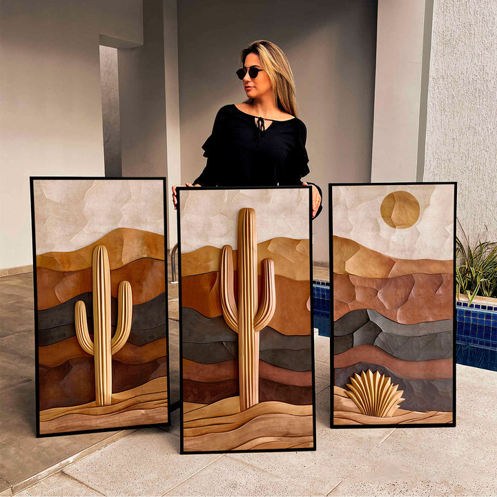 Boho Desert Mountain Modern Canvas Print