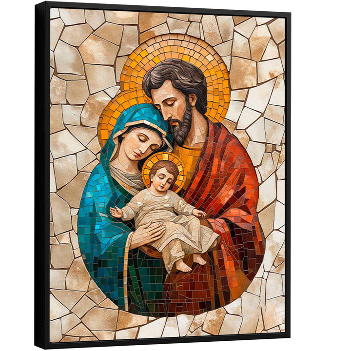 Holy Family Mosaic Painting  Christian Art for Home Decor