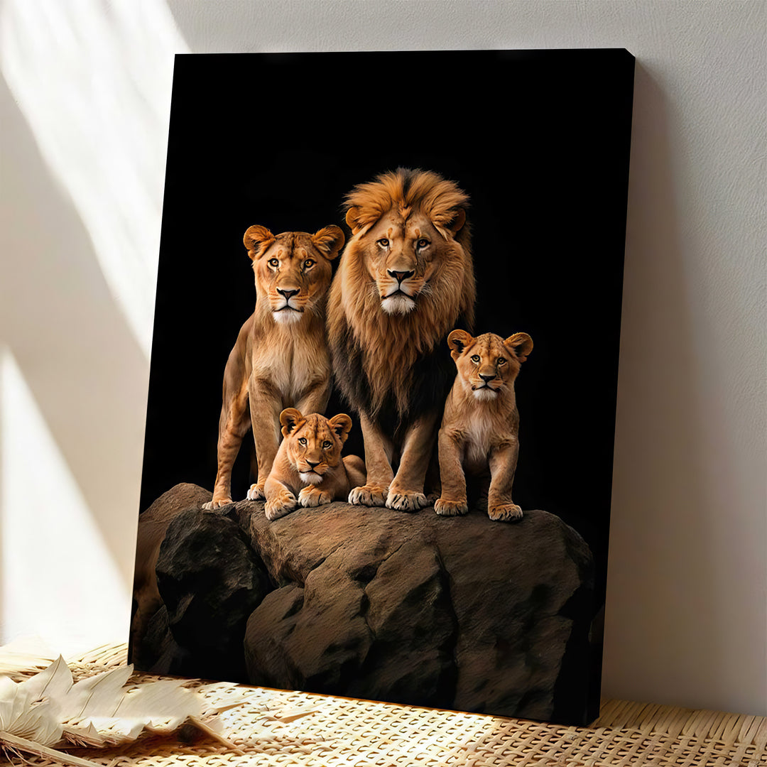Roaring Lion Family Canvas Print