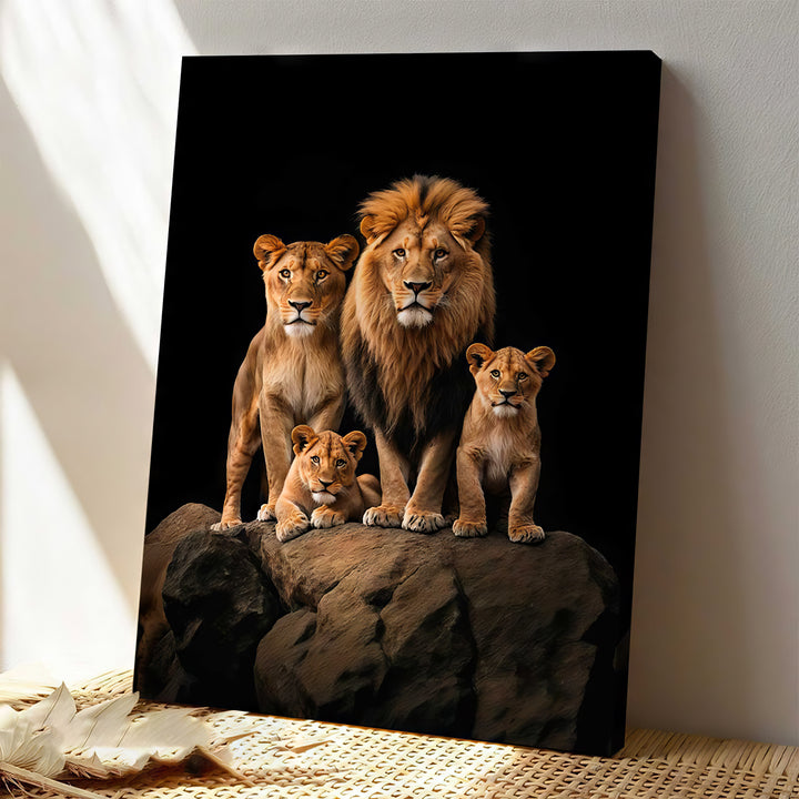 Roaring Lion Family Canvas Print