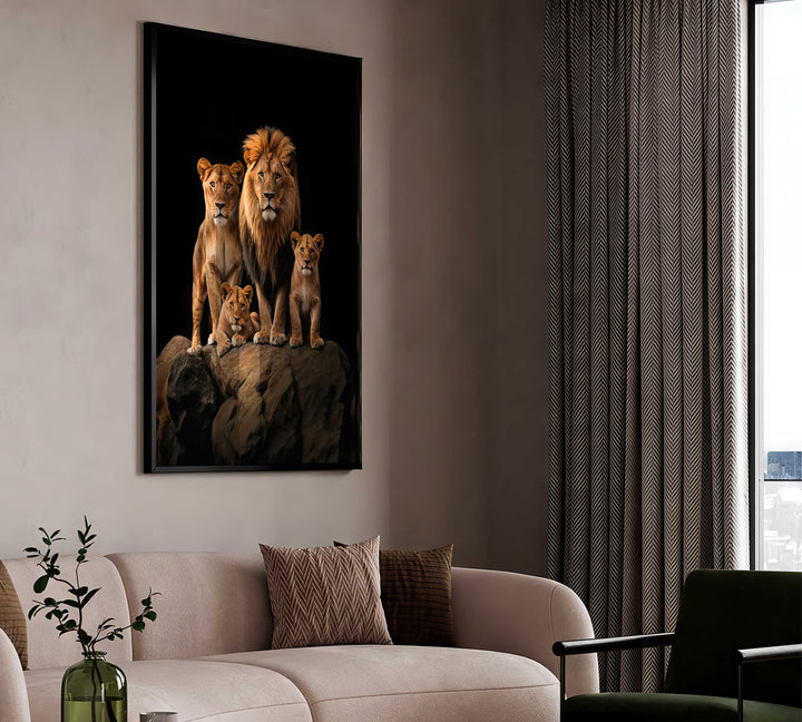 Roaring Lion Family Canvas Print