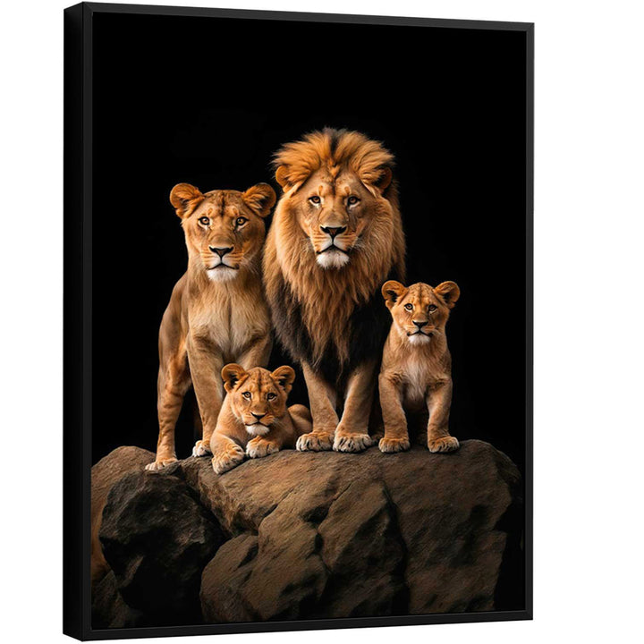 Roaring Lion Family Canvas Print