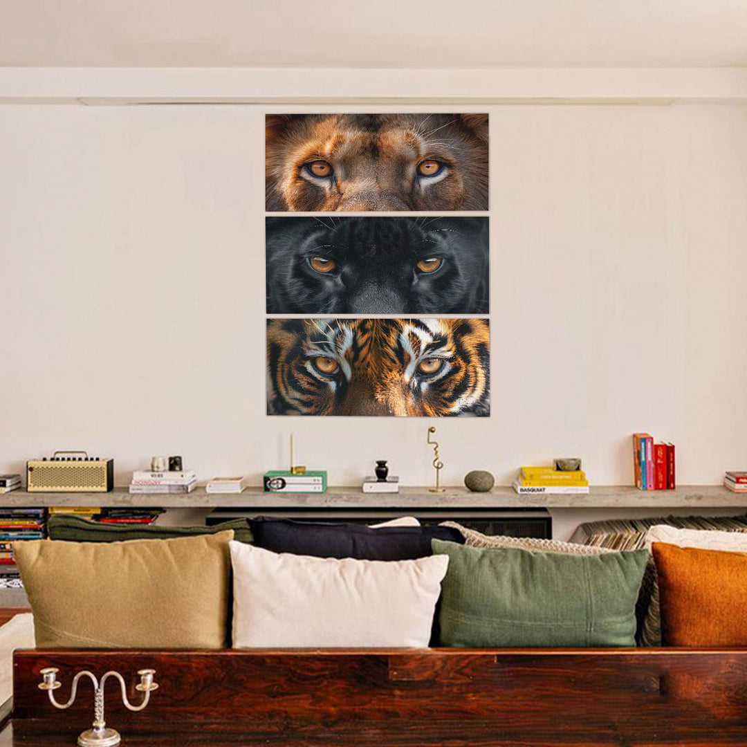Wild Cat Eyes Safari Animals Canvas Print