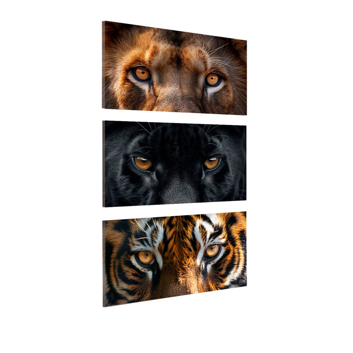 Wild Cat Eyes Safari Animals Canvas Print