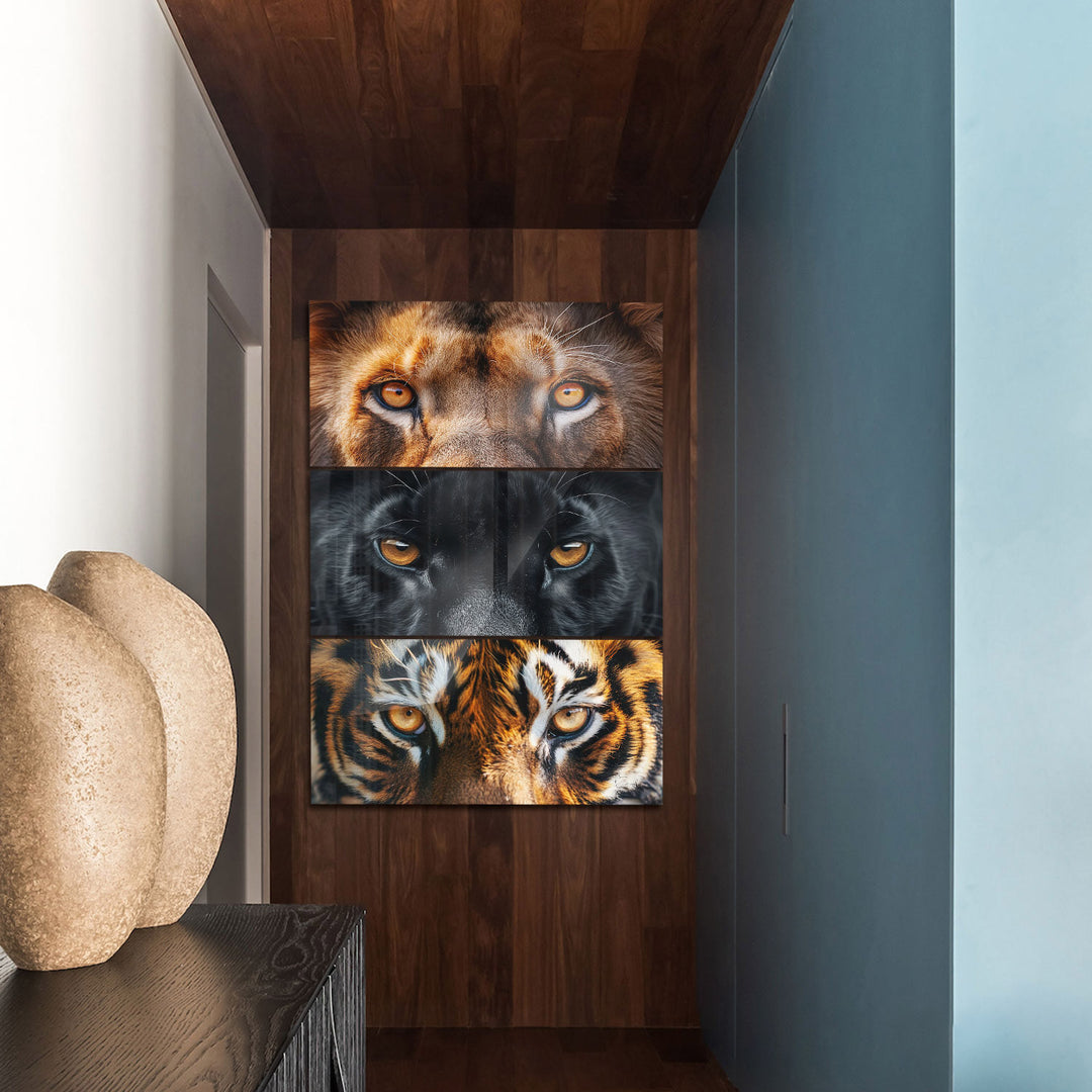 Wild Cat Eyes Safari Animals Canvas Print