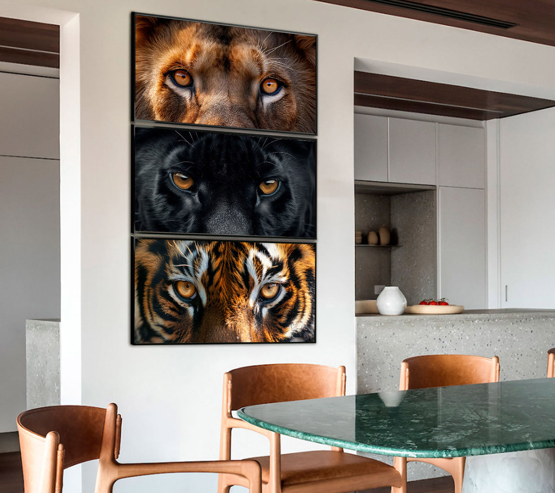 Wild Cat Eyes Safari Animals Canvas Print