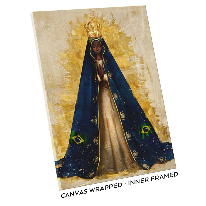 Our Lady of Aparecida Religious Abstract Watercolor Painting