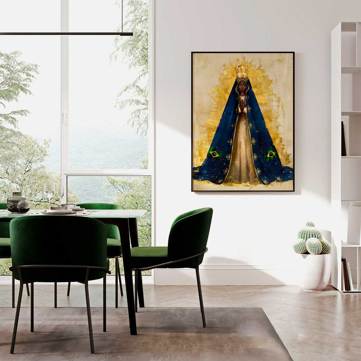 Our Lady of Aparecida Religious Abstract Watercolor Painting
