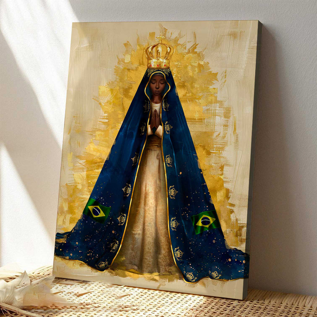 Our Lady of Aparecida Religious Abstract Watercolor Painting