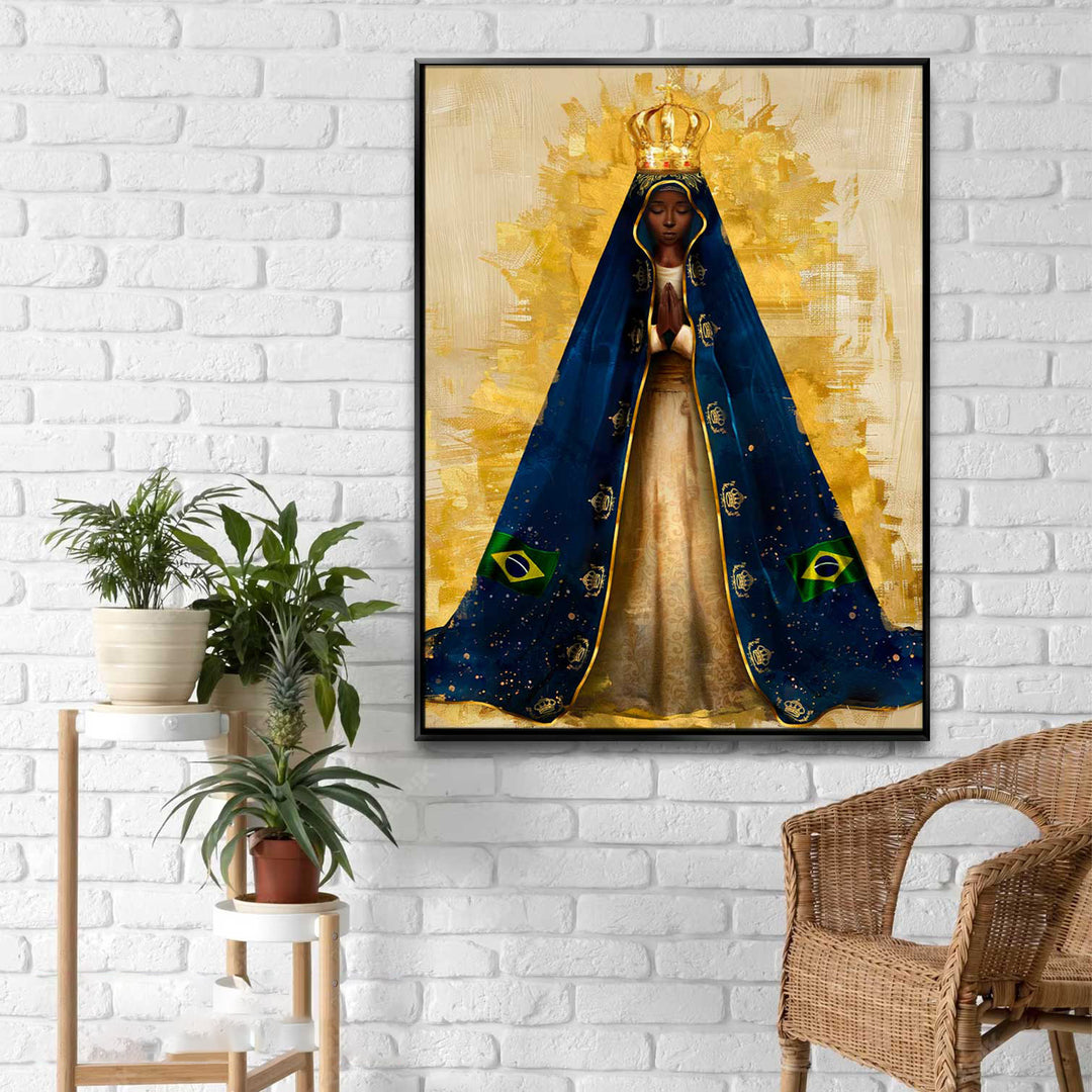 Our Lady of Aparecida Religious Abstract Watercolor Painting