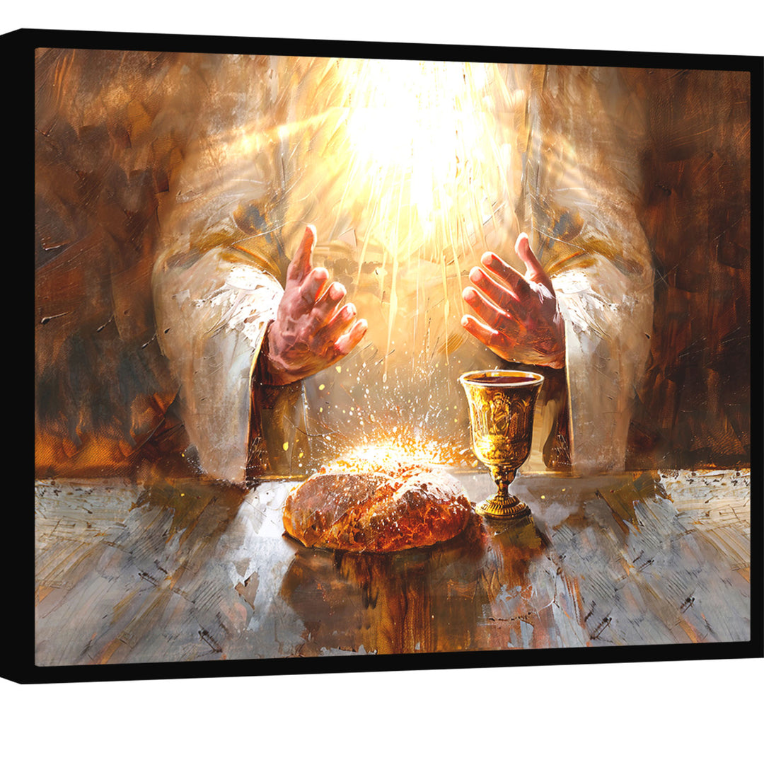 Divine Communion Breaking of Bread and Wine by Jesus