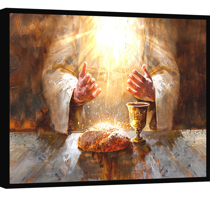 Divine Communion Breaking of Bread and Wine by Jesus
