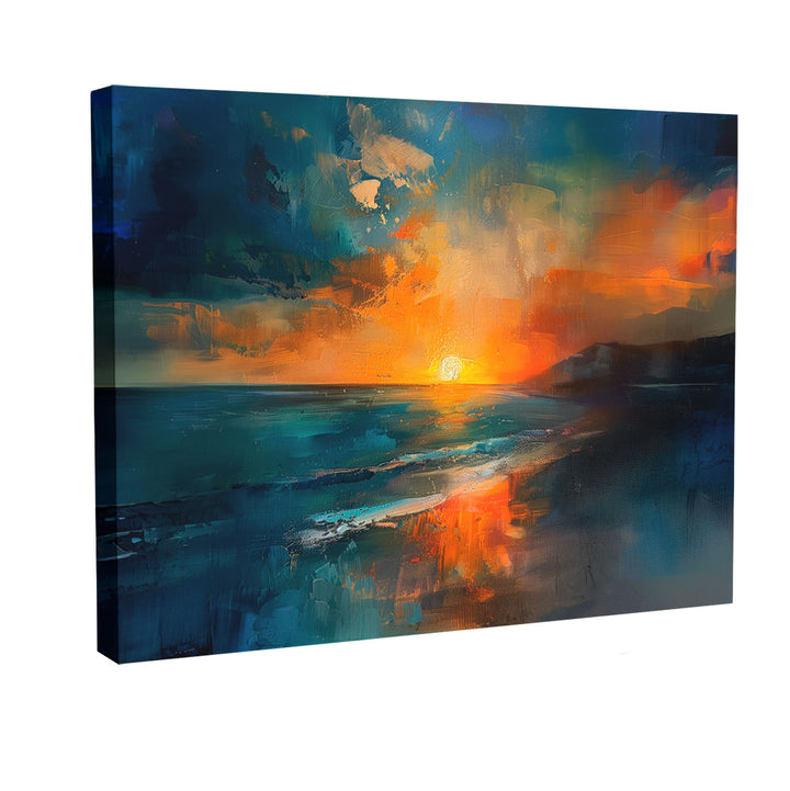 Abstract Sunset Nature Painting