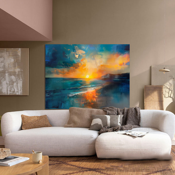 Abstract Sunset Nature Painting