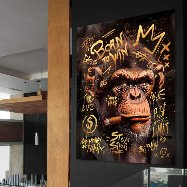 Luxury Monkey Money Wall Canvas Print