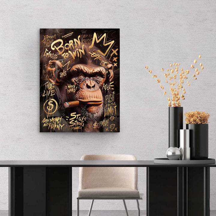 Luxury Monkey Money Wall Canvas Print