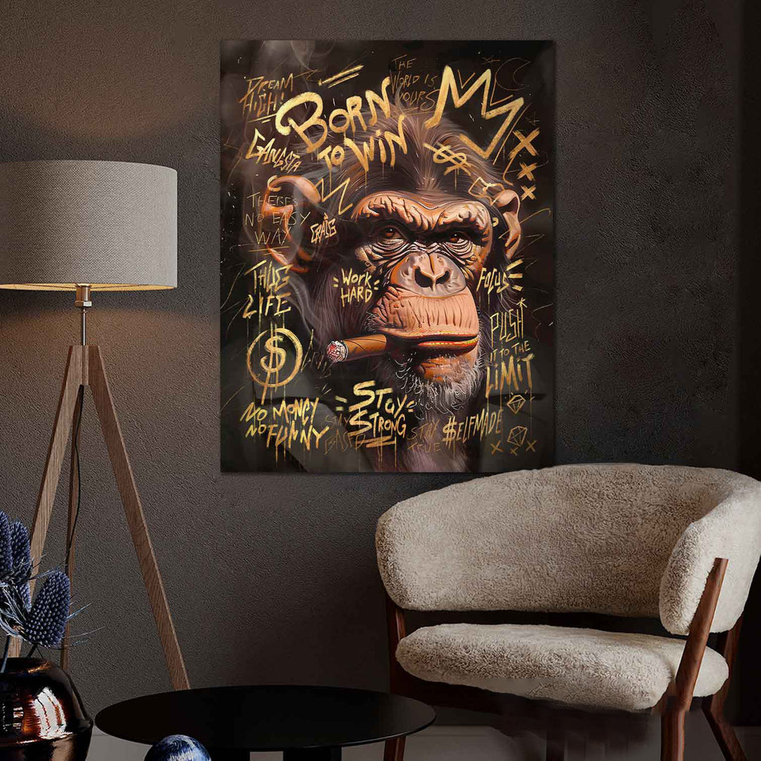 Luxury Monkey Money Wall Canvas Print