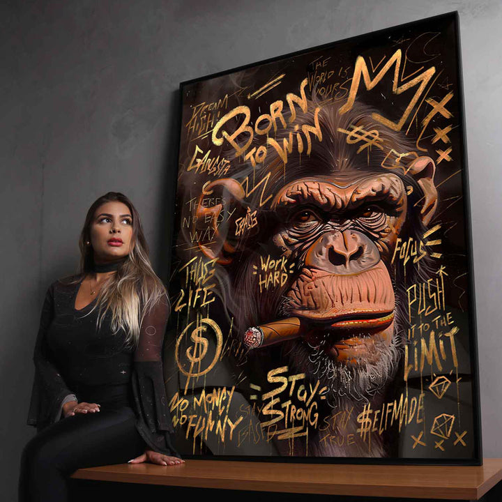 Luxury Monkey Money Wall Canvas Print