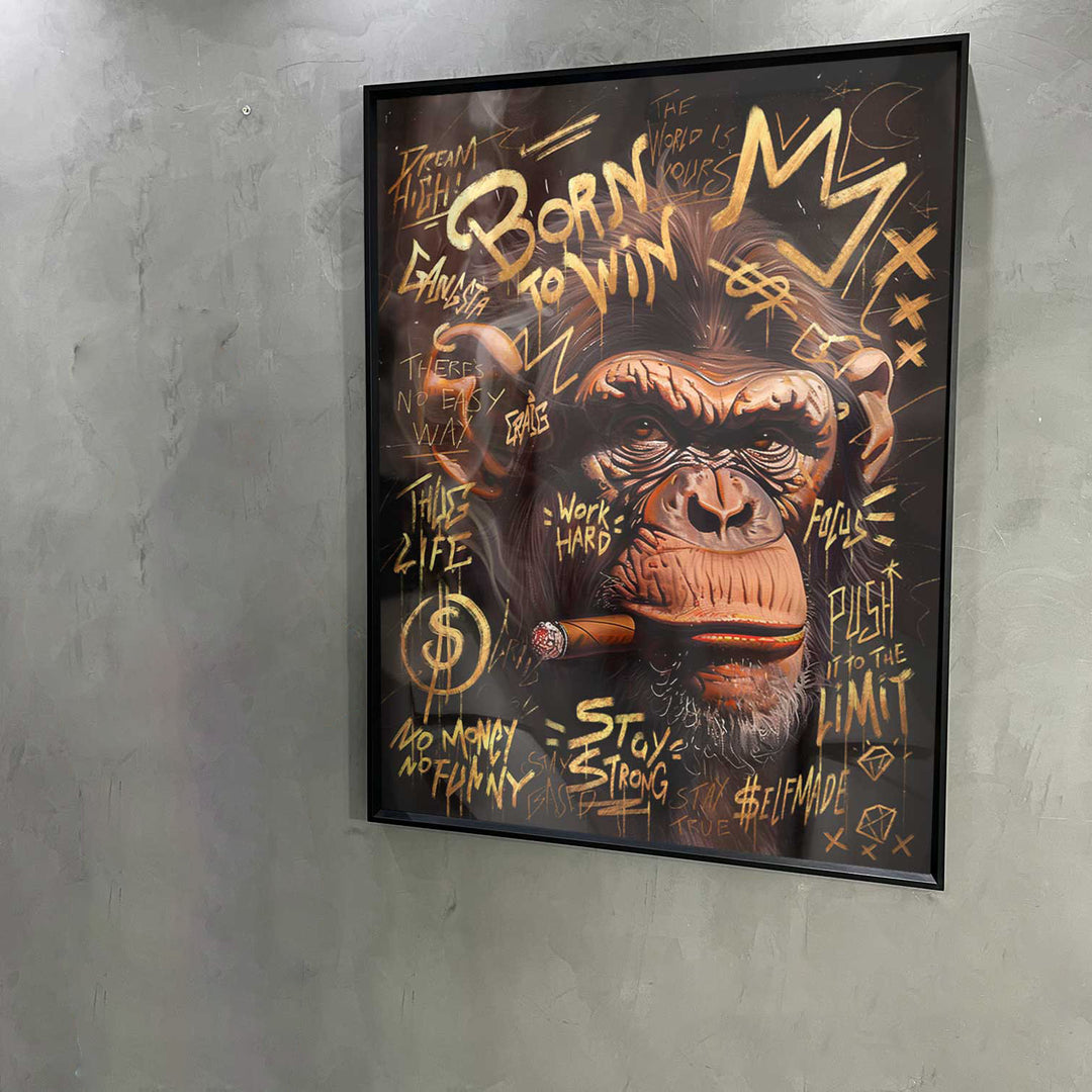 Luxury Monkey Money Wall Canvas Print