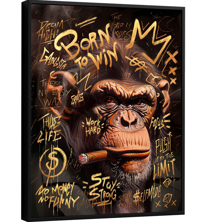 Luxury Monkey Money Wall Canvas Print