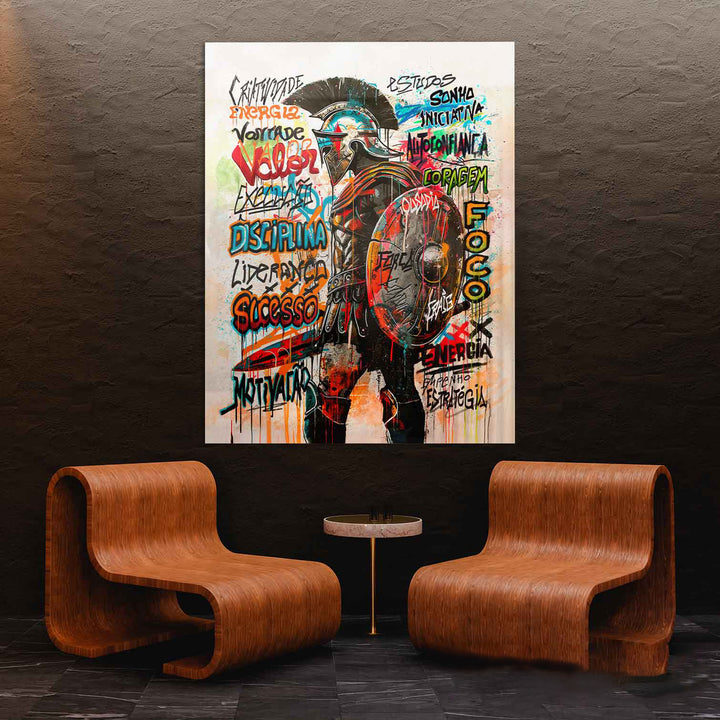 CRAIG Spartan Graffiti Pop Canvas Print