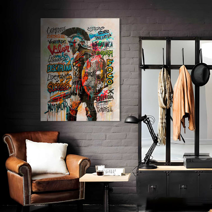 CRAIG Spartan Graffiti Pop Canvas Print