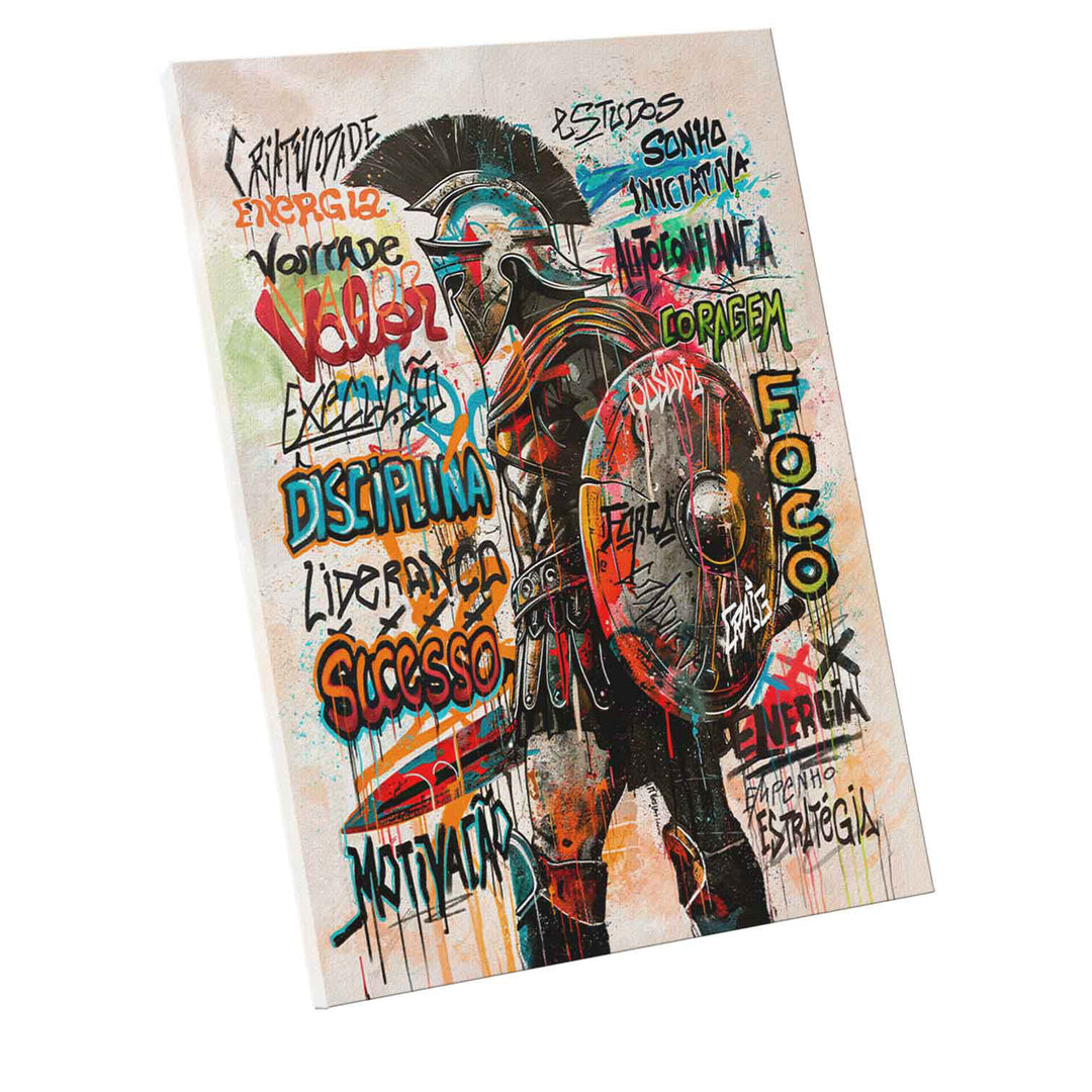 CRAIG Spartan Graffiti Pop Canvas Print