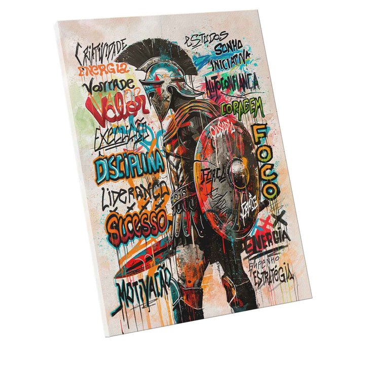 CRAIG Spartan Graffiti Pop Canvas Print