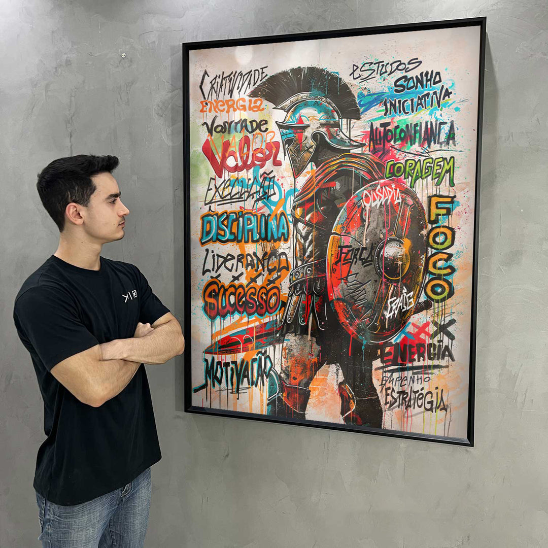 CRAIG Spartan Graffiti Pop Canvas Print