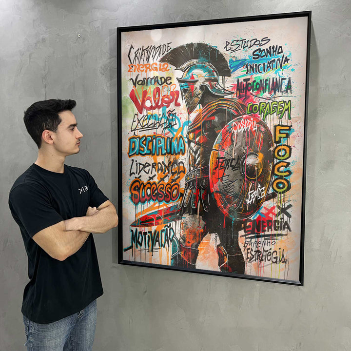 CRAIG Spartan Graffiti Pop Canvas Print