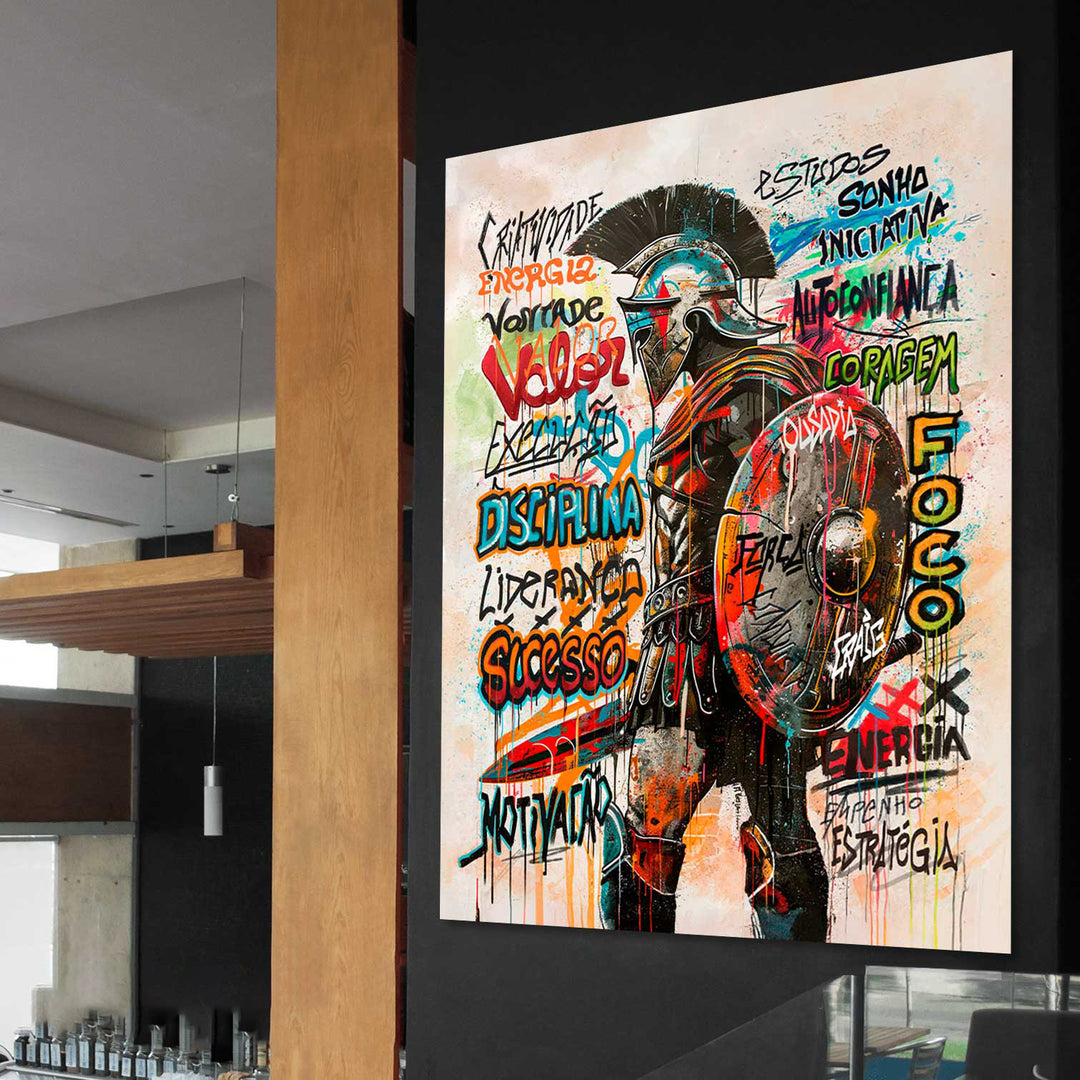 CRAIG Spartan Graffiti Pop Canvas Print