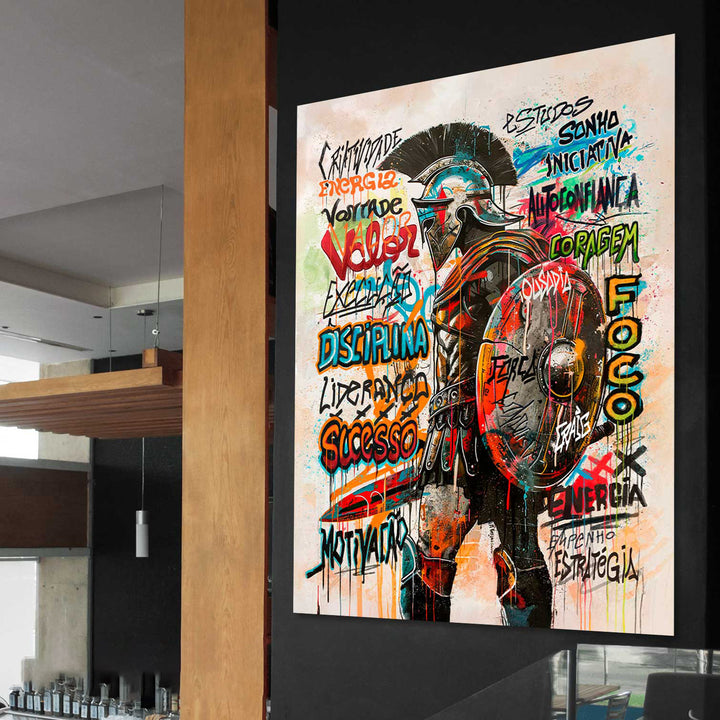 CRAIG Spartan Graffiti Pop Canvas Print