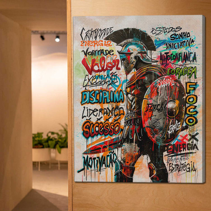 CRAIG Spartan Graffiti Pop Canvas Print