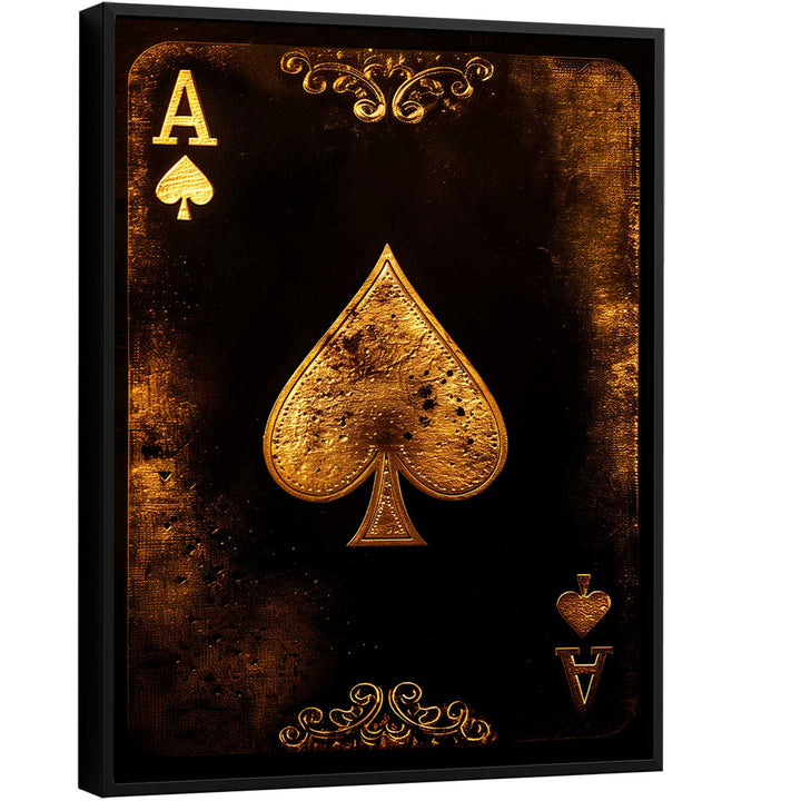 Golden Ace Of Spades Poker Success Canvas