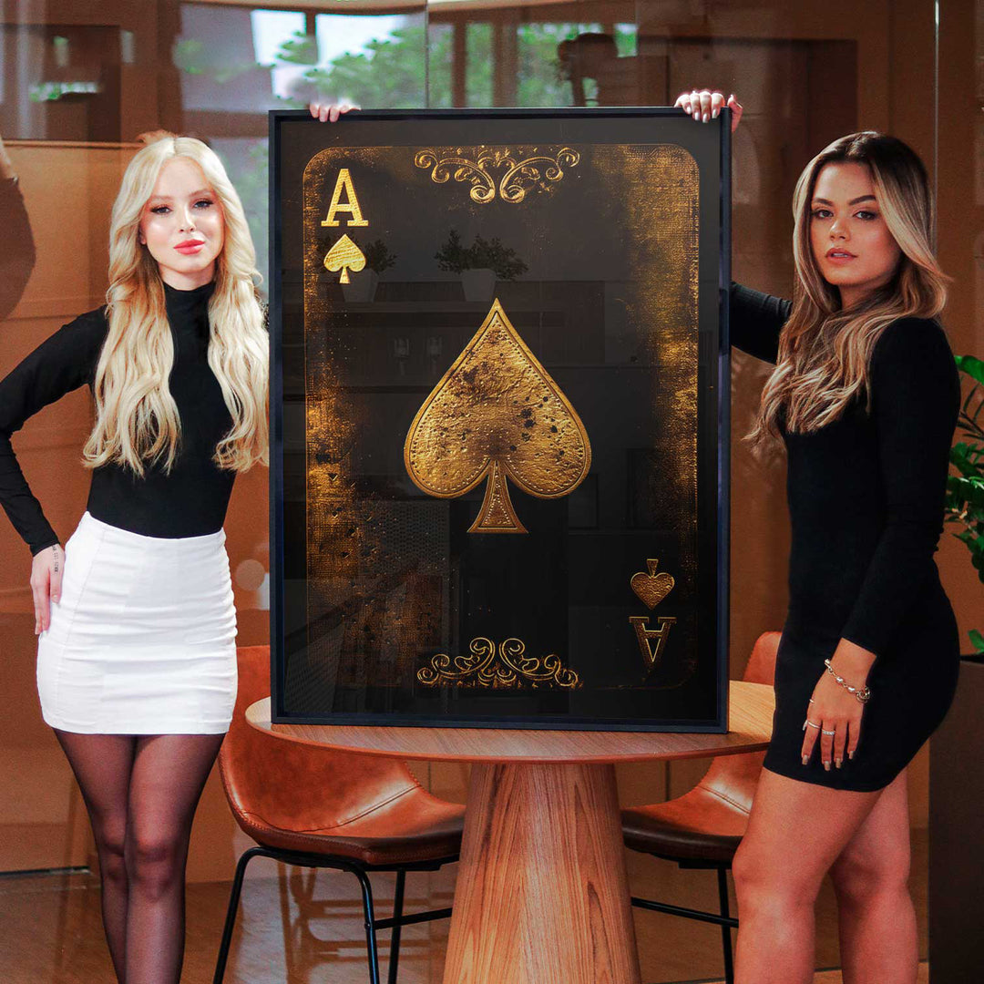 Golden Ace Of Spades Poker Success Canvas