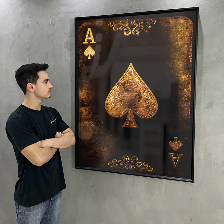 Golden Ace Of Spades Poker Success Canvas
